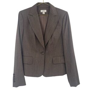 LOFT Women's Classic Brown Suit Jacket Blazer 8